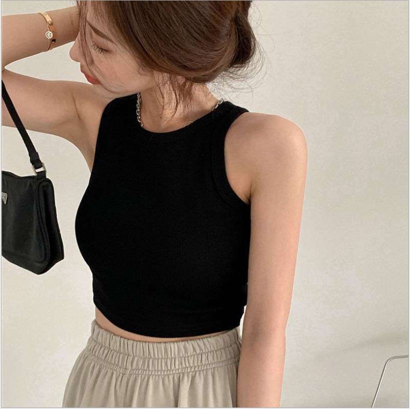 Áo croptop nữ 3 lỗ sát nách vải co giãn thoáng mát