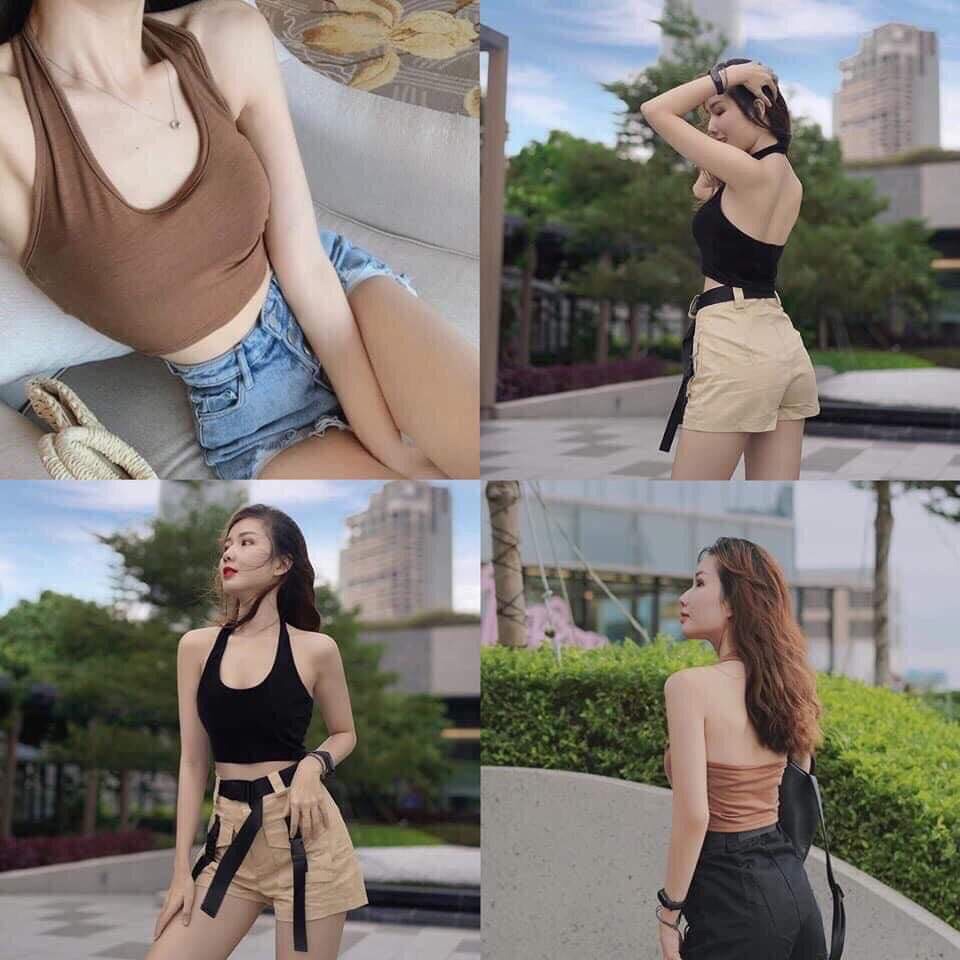 Áo thun 2 dây crop top cực xinh 40k