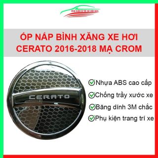Ốp nắp bình xăng ô tô xe Kia Cerato 2016-2018 vân crom , nhựa ABS cao cấp thumbnail