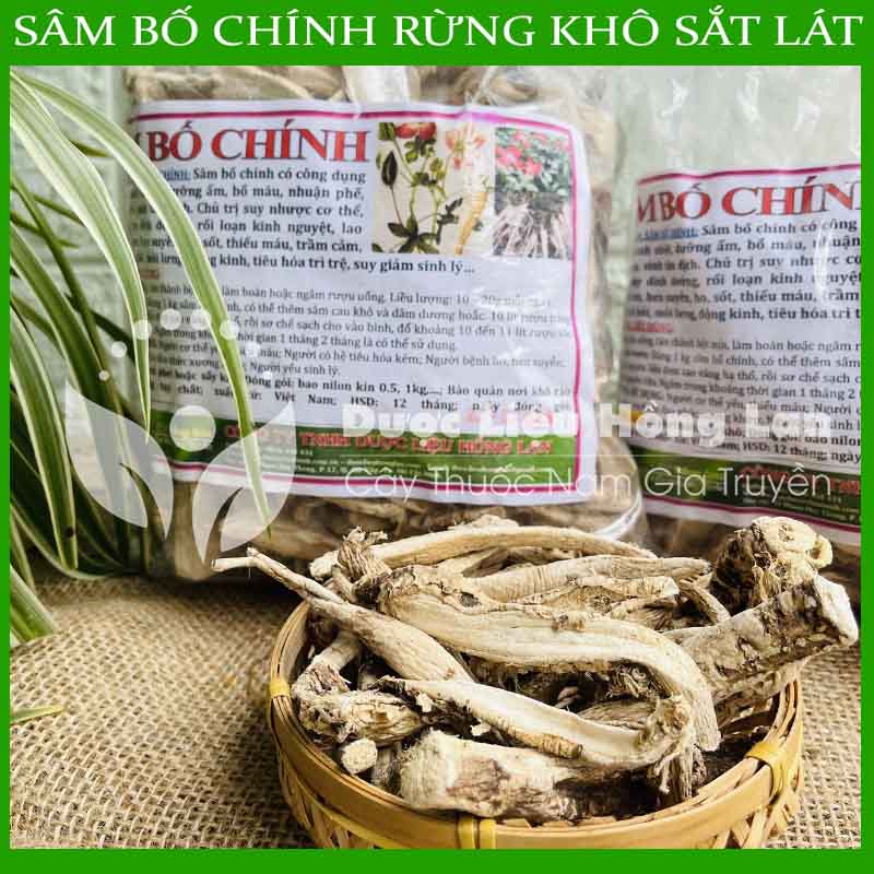 1kg sâm bố chính khô sắt lát chuẩn rừng - hàng công ty loại 1