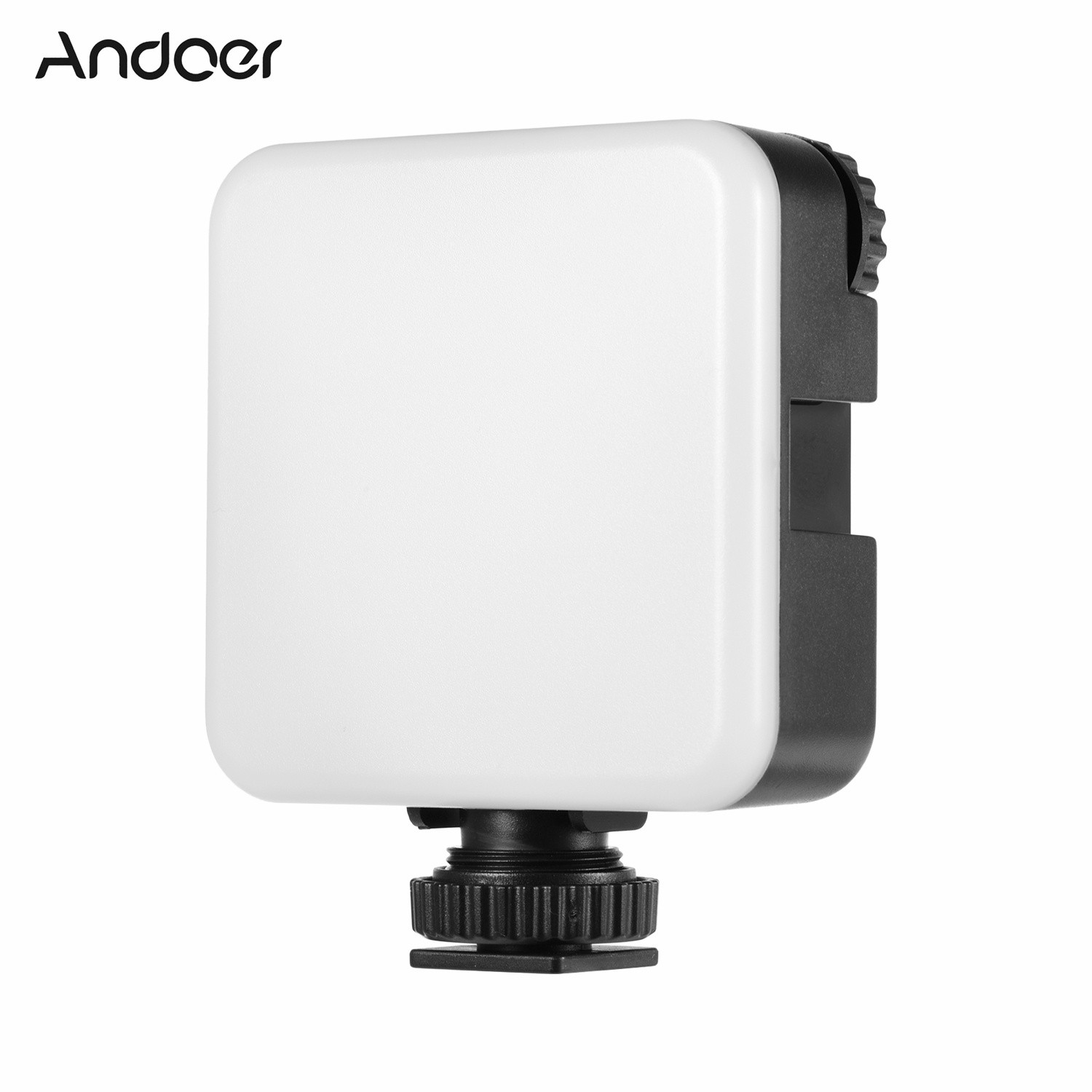 Andoer KM-72B Mini LED Video Light RGB Color Multifunctional LED On-Camera Fill-in Light with Cold Shoe and Type-C Power Port Adjustable Color Temperature Compatible with Canon Nikon Sony Cameas