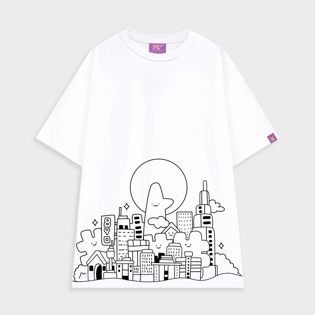 Luck áo thun 8yo sài gòn tee ver2.0 - trắng