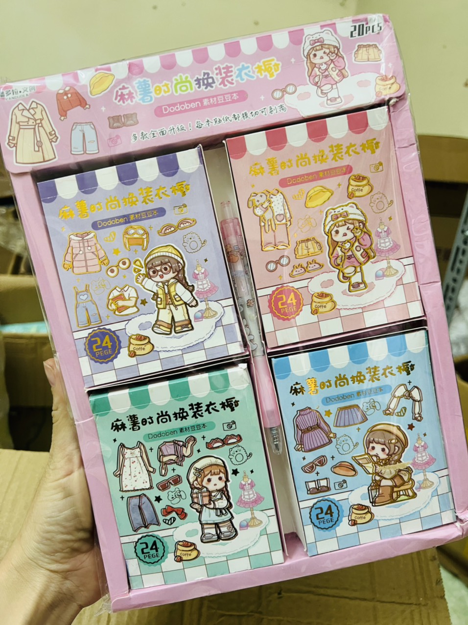 Cuốn sổ 24 tờ sticker nhiều hình siêu cute