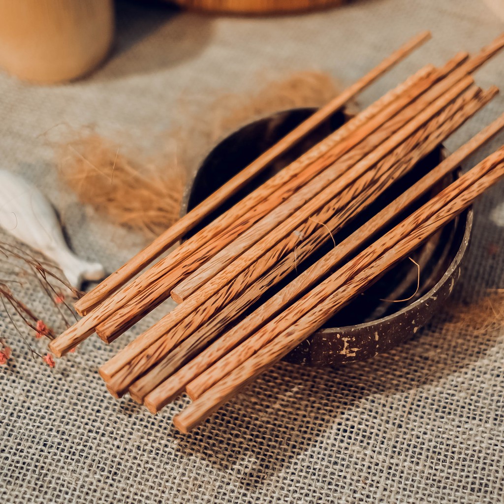 Bộ 10 đôi đũa gỗ dừa thân thiện môi trường