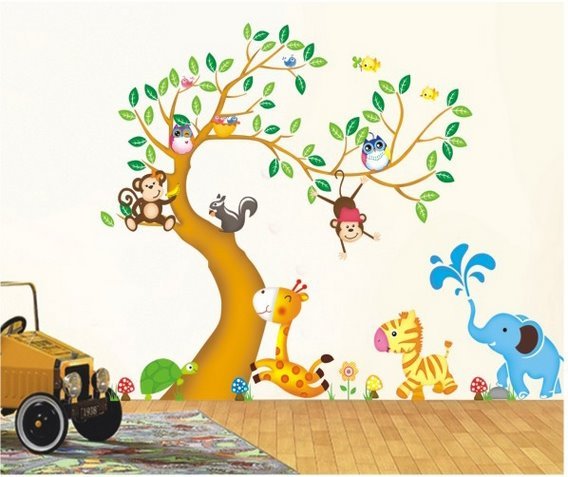 Arm61 baby toddler decorative decal wall sticker (adhesive included)