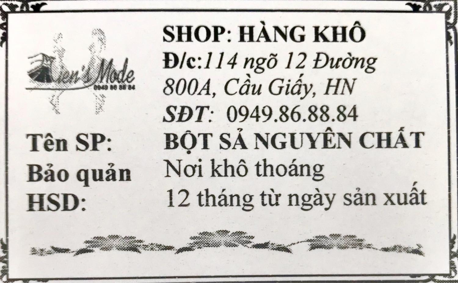 500gr bột củ xả nguyên chất