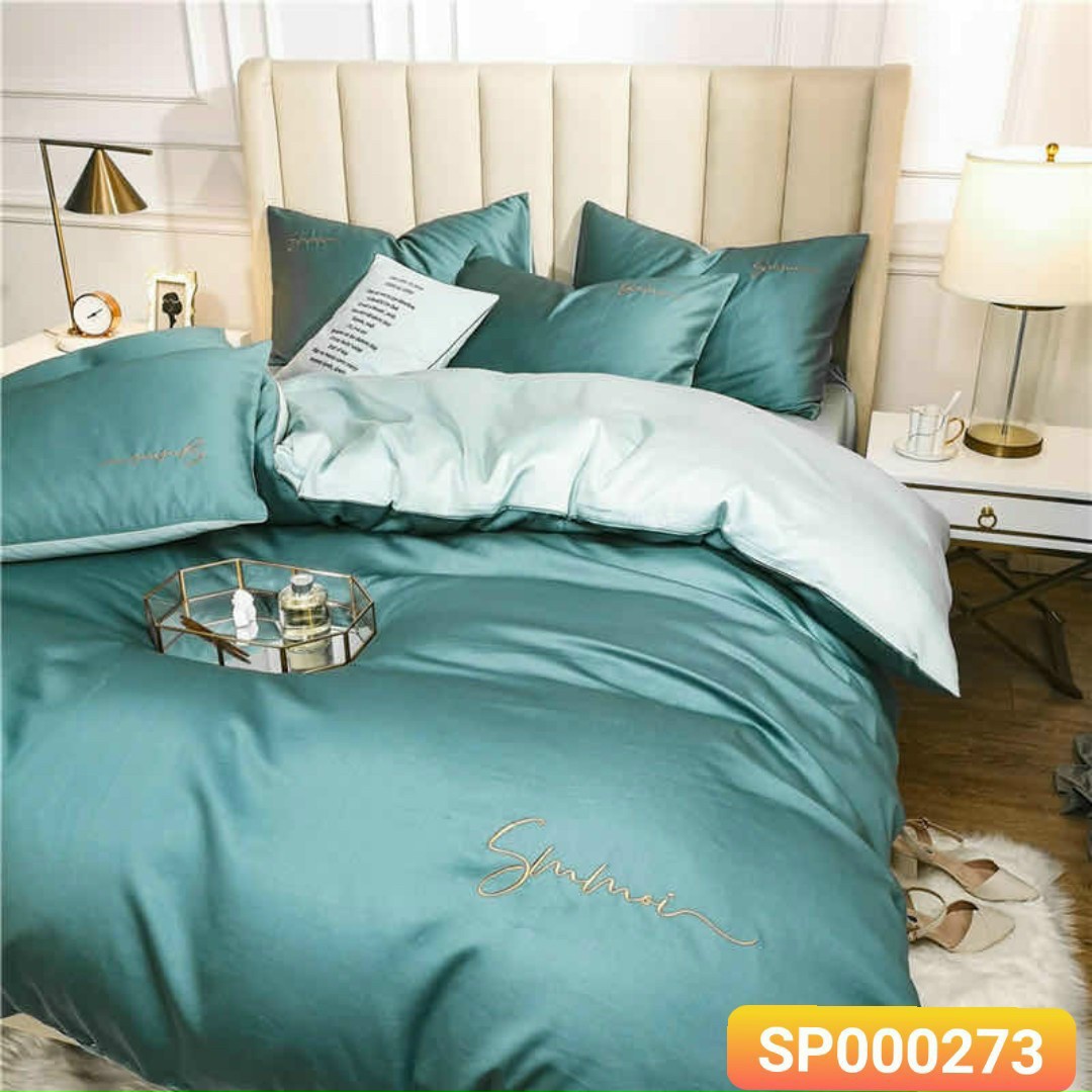 Bộ Chăn Ga Gối Lụa Sumoi 60s nhập khẩu cao cấp (mẫu y hình)