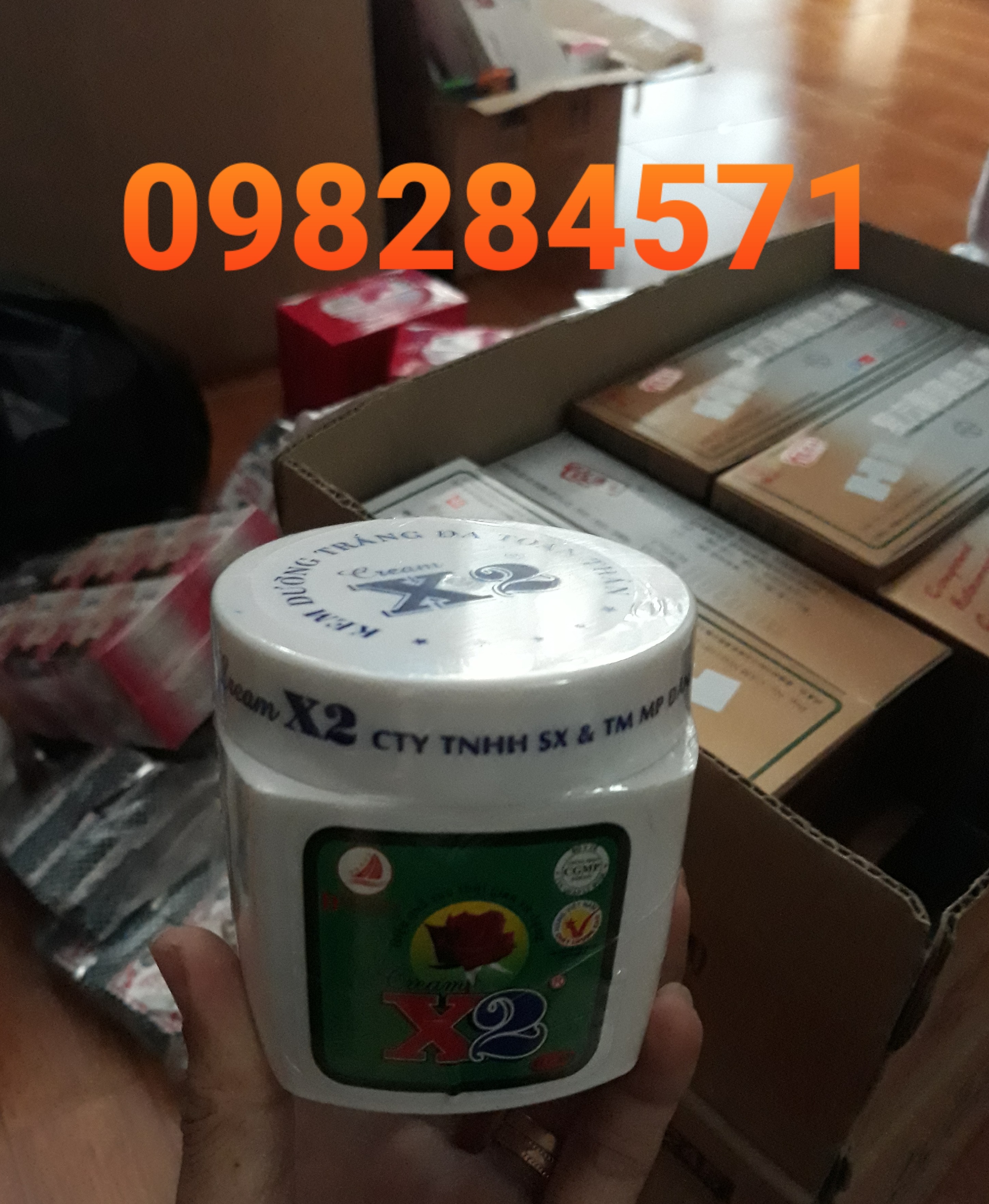 kem trắng da x2