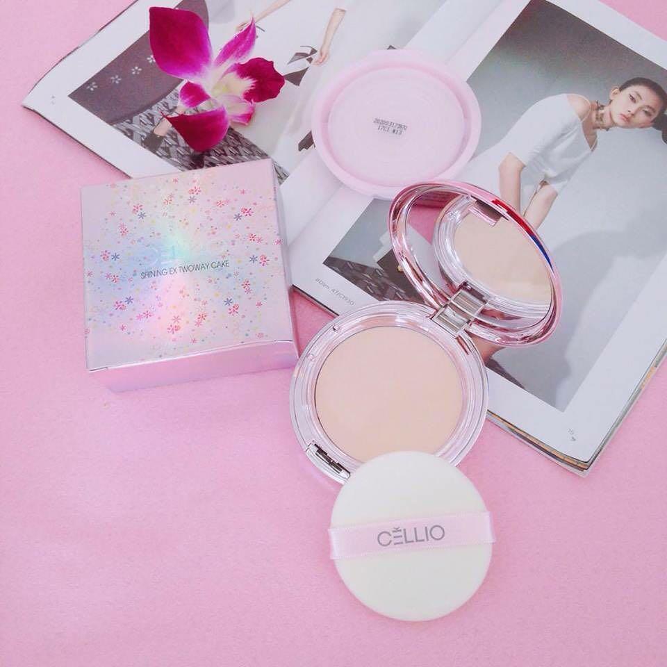 Phấn nén Cellio Mineral Power Pact Hàn Quốc 15g (Hộp hồng)