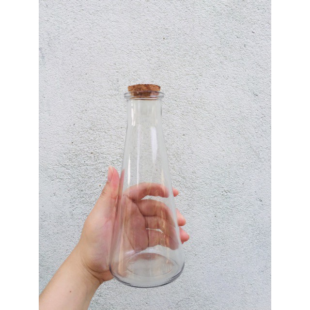 Chai Nón Thủy Tinh 350Ml Kèm Nút Gỗ - Duonghieu6789
