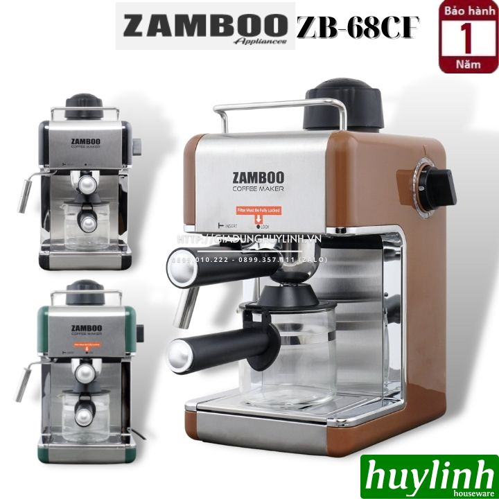 Máy pha cafe gia đình Zamboo ZB-68CF - 800W