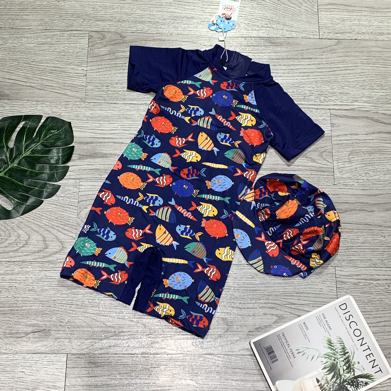 Đồ bơi bé gái liền thân 1 mảnh kèm mũ bơi họa tiết nhiều màu đáng yêu đủ size từ 10kg đến 48kg BB017