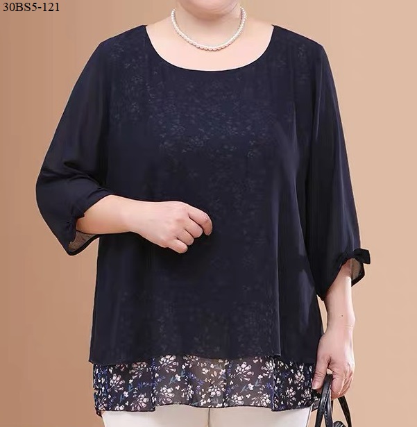 ÁO KIỂU NỮ PHỐI HOA BIG SIZE TRUNG NIÊN