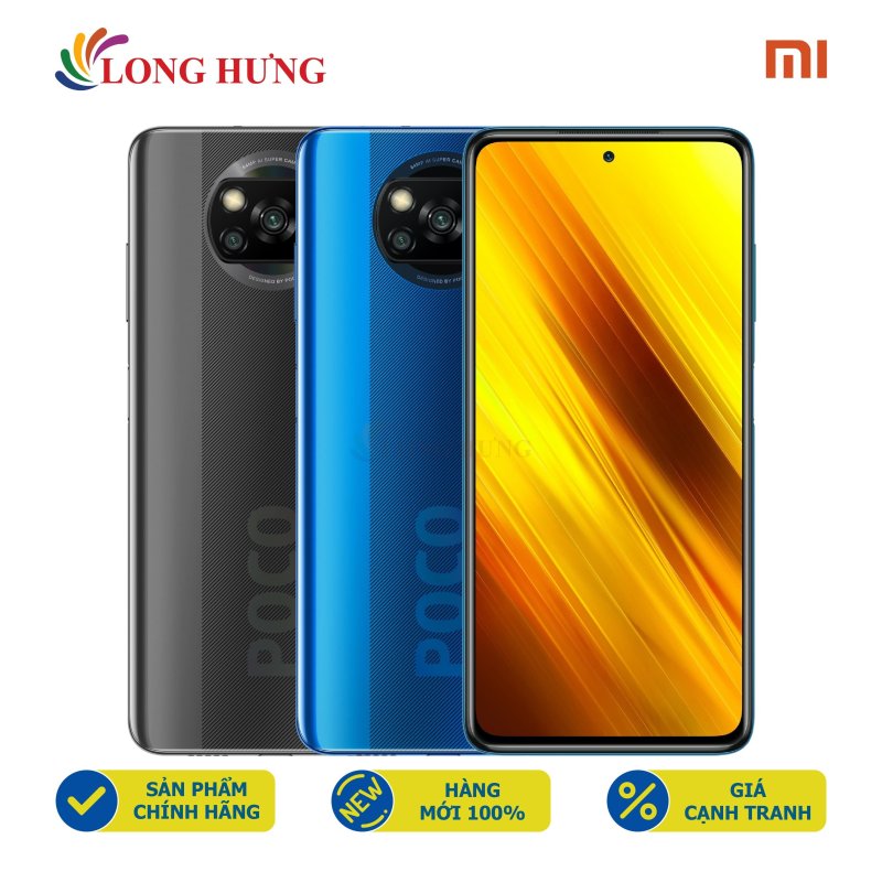 Điện thoại Xiaomi Poco X3 NFC (6GB/64GB) - Hàng chính hãng - Màn hình 6.67inch FHD+, bộ 4 Camera sau, Pin 5160mAh, Cảm biến vân tay tích hợp trên nút nguồn