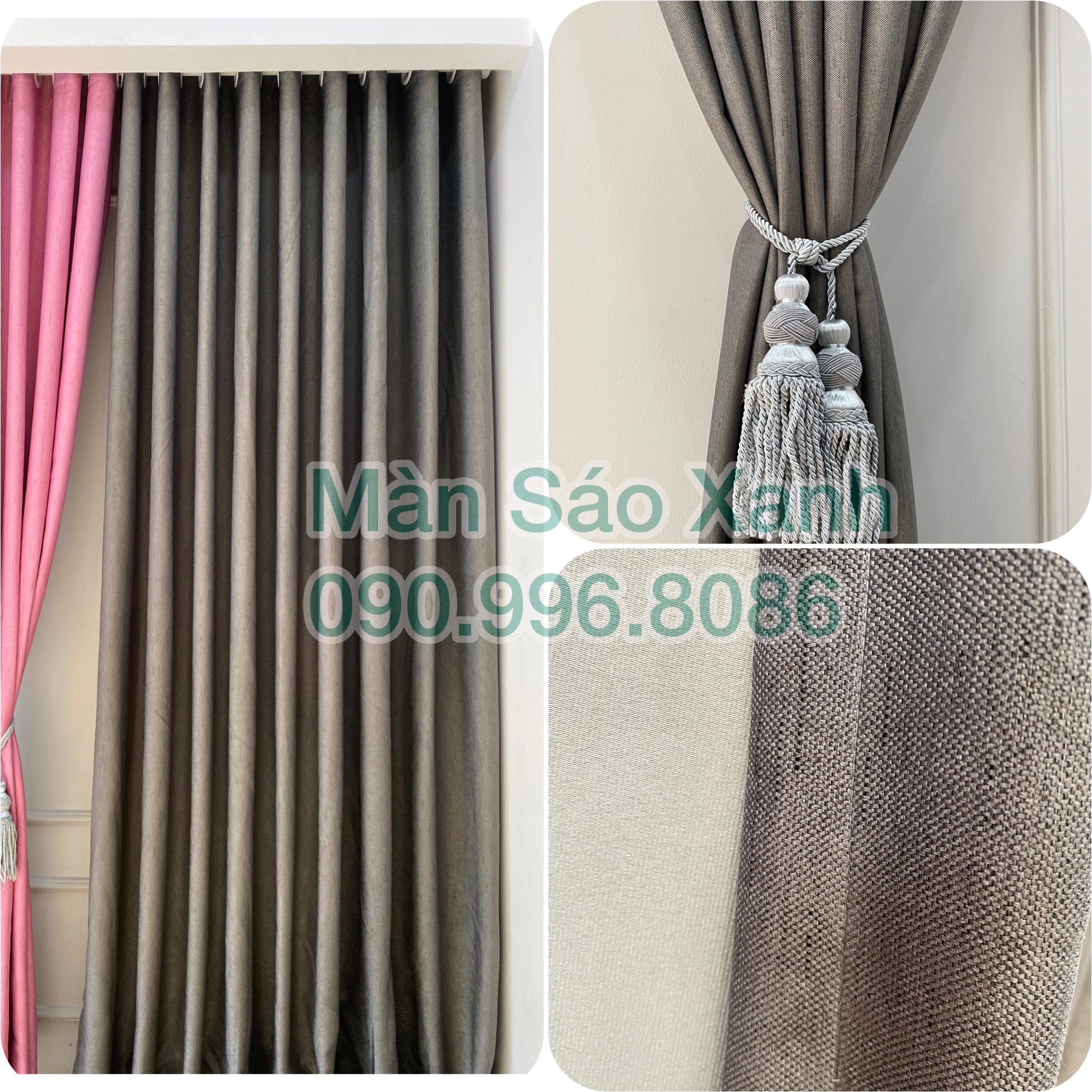 [Rèm cửa Demi] Rèm phòng, rèm cửa sổ CHẤT LIỆU BỐ TONE MÀU XÁM NHIỀU MÀU - Họa tiết xước sao băng. Ghi chú: Chọn mã màu sắc, nhận số đo theo yêu cầu.