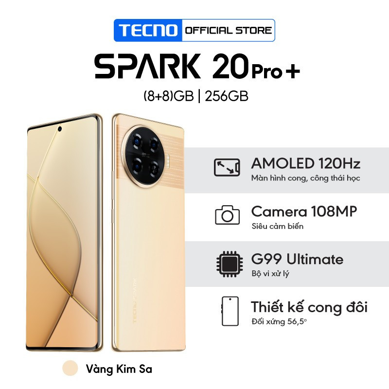Điện thoại Tecno SPARK 20 Pro Plus (8+8)GB /256GB