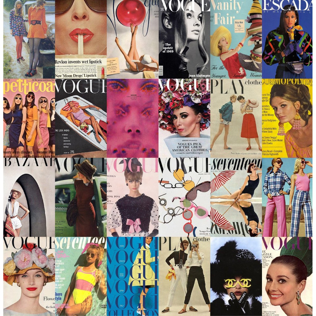 12 tấm Wall Collage - theme Magazine cover