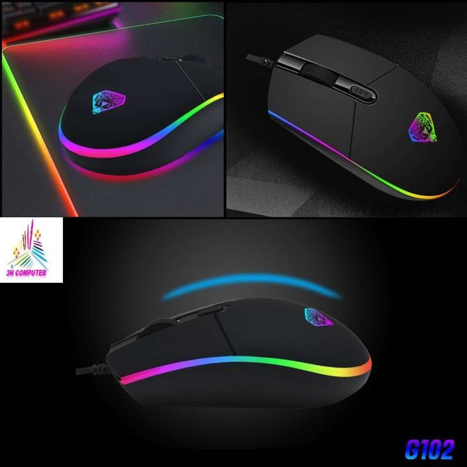 Chuột game thủ divipard g102 led rgb dpi 2400