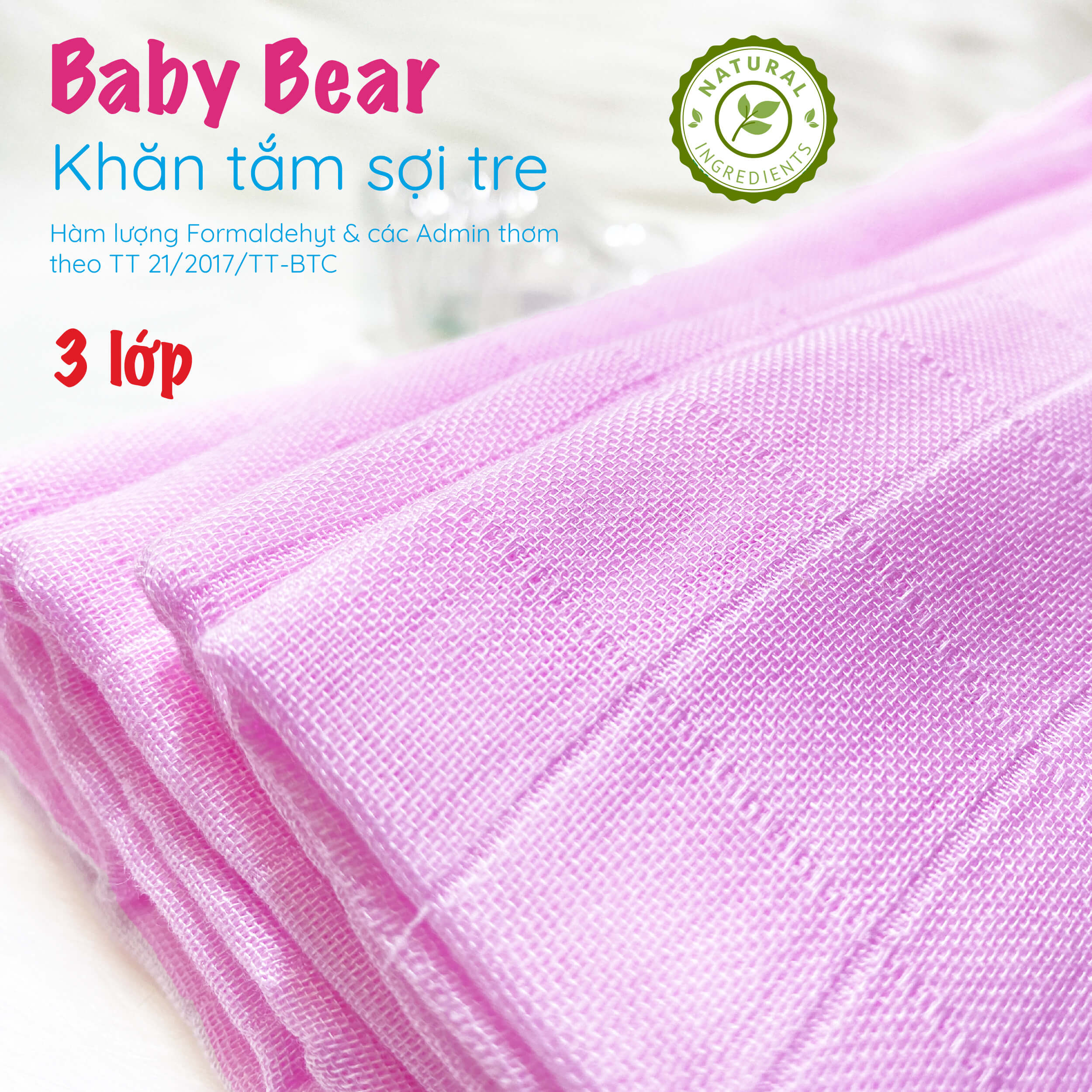 Khăn tắm sợi tre (Bamboo) Babybear 84x95cm