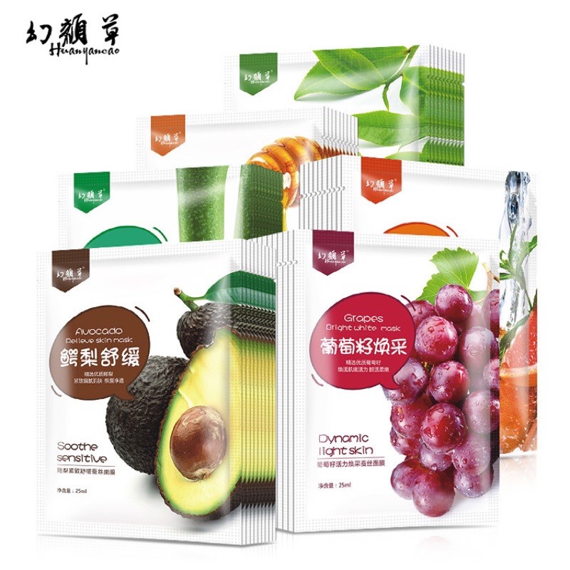 Combo 20 Miếng Mặt Nạ Trái Cây Dưỡng Ẩm Trắng Da