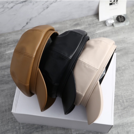 Mũ nồi ulzzang hàn quốc Baret chất liệu da PU