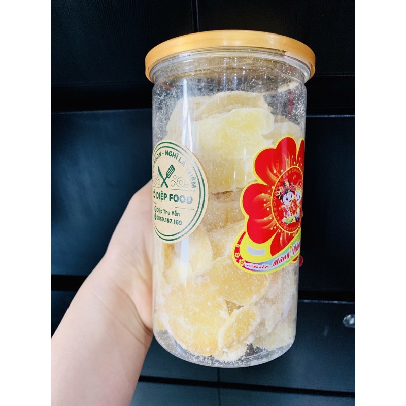[HCM]Mứt Gừng Huế Lon 350gr [Loại Đặc Biệt]  Hàng Ngon Nhà Làm
