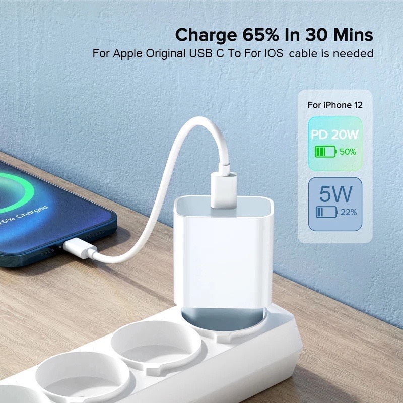Bộ sạc nhanh chuẩn PD 30w, 35w Cho Điện Thoại Iphone 8 / X / Xs / Xr / 11 Pro Max / 12 Pro Max