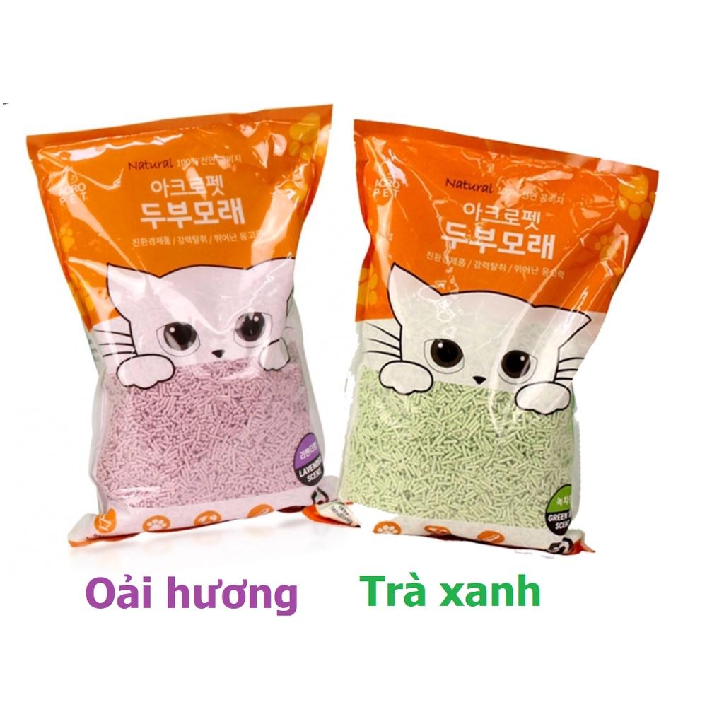 Hỏa tốc 2h Cát đậu nành Acropet 5L Cát vệ sinh cho mèo Cát xả bồn cầu