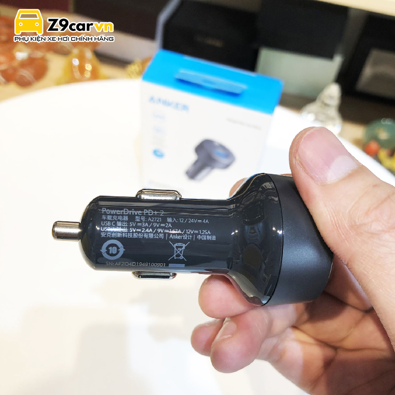Tẩu sạc ô tô Anker PowerDrive PD +2