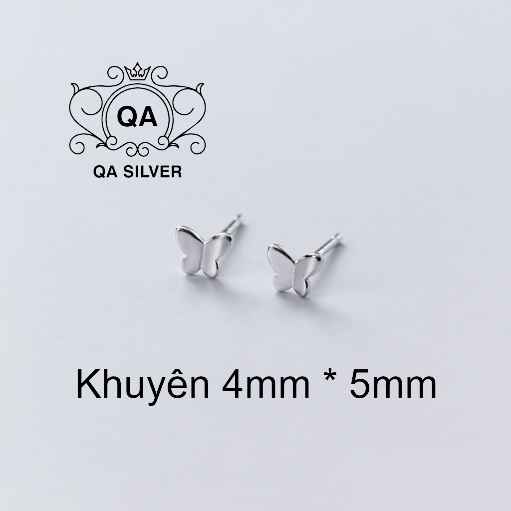 Bông tai bạc 925 bướm khuyên tai bạc hồ điệp nhỏ S925 BUTTERFLY QA SILVER Earrings EA210802