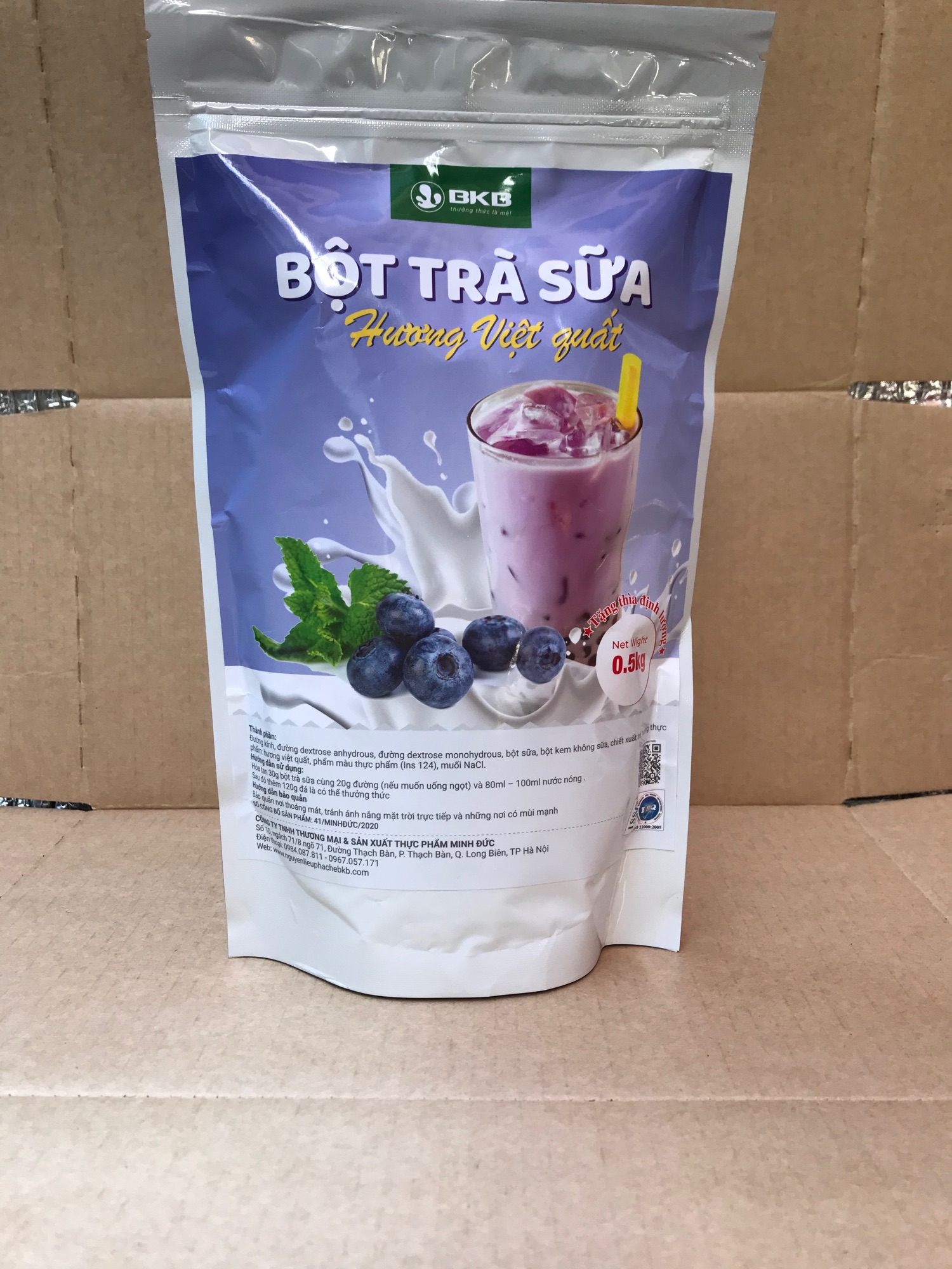 Bột trà sữa việt quất pha sẵn 500gam