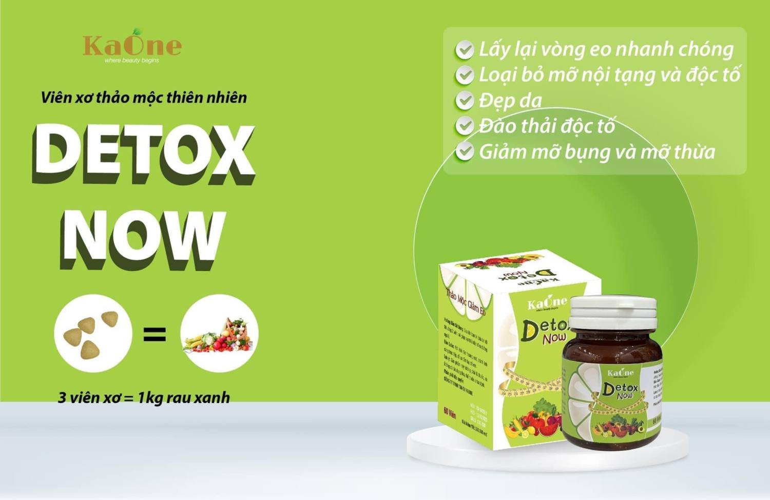 DETOX RAU CỦ NOW - Kaone - Thon gọn,tan mỡ