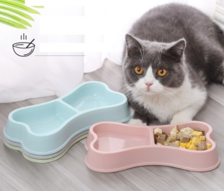 Bát ăn đôi Con Gấu cho Chó Mèo ( lựa chọn kèm bình hoặc không bình )