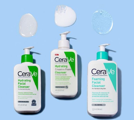 Sữa rửa mặt Cerave từ da thường đến da khô bản Pháp [BILL UK ]