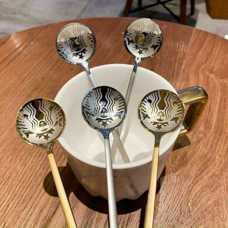 SET 4 THÌA MUỖNG STARBUCK SANG TRỌNG (kèm hộp đựng như hình)