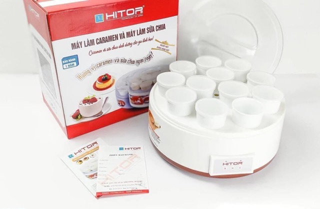MÁY LÀM CARAMEN VÀ SỮA CHUA 12 CỐC SỨ HITOP