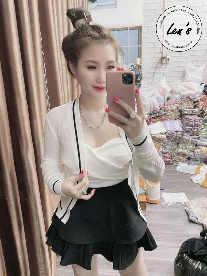 ÁO KHOÁC CARDIGAN MỎNG VIỀN
