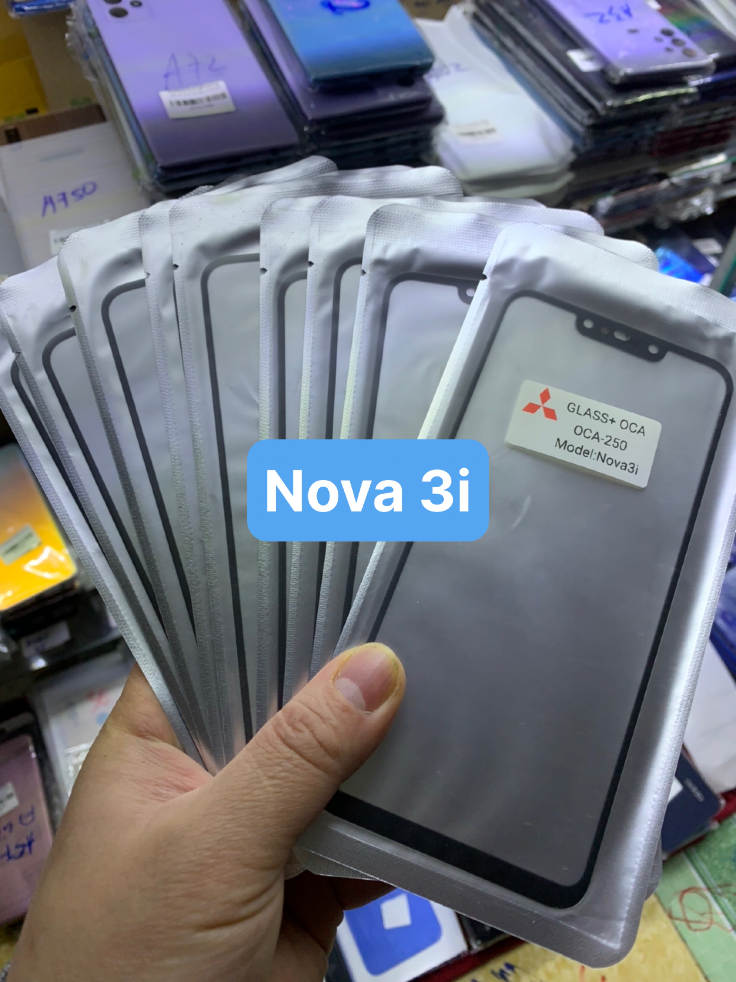 Kính ép liền keo huawei nova 3i