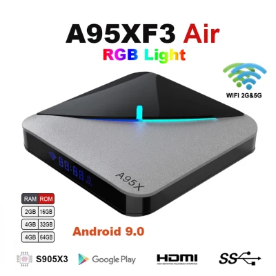 MNNH 4K USB 3.0 Bluetooth 2.4G 5G WiFi Multimedia Player RGB Light TV Receivers 1080P A95X F3 Air WiFi Media Player Smart TV Box Set Top Box TV Box