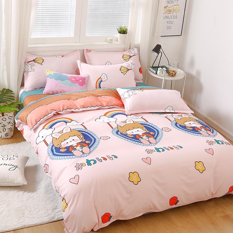 Bộ chăn ga gối phong cách Hàn Quốc công chúa nhỏ bo chun đủ kích thước