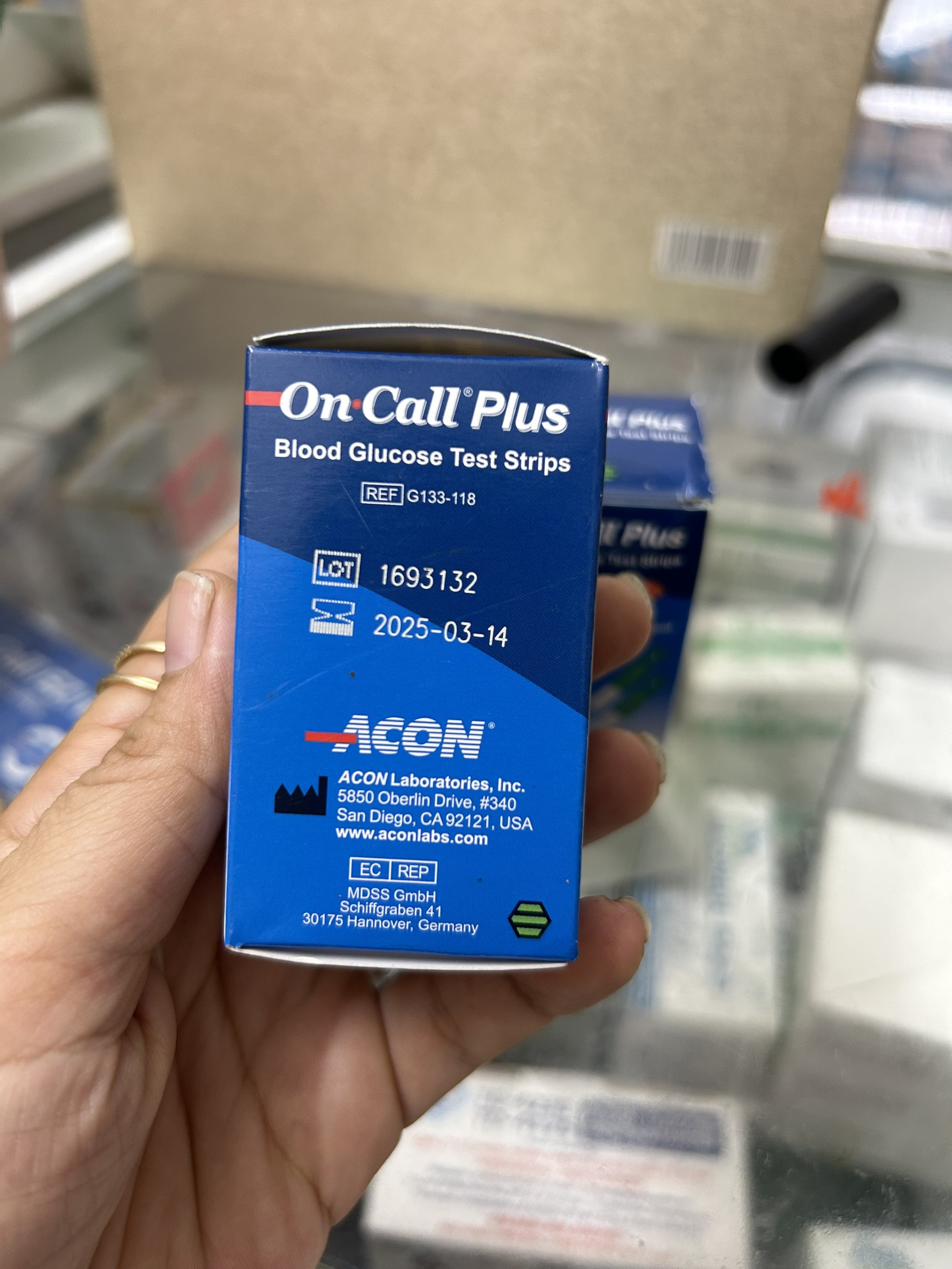 { TẶNG KÈM 50 QUE THỬ ĐƯỜNG} Máy Đo Đường Huyết Acon On Call Ez II (Bảo hành trọn đời)