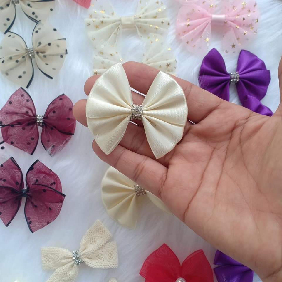Nơ Trang Trí Đồ Handmade Size Nhỏ (nhiều màu 1 cái)