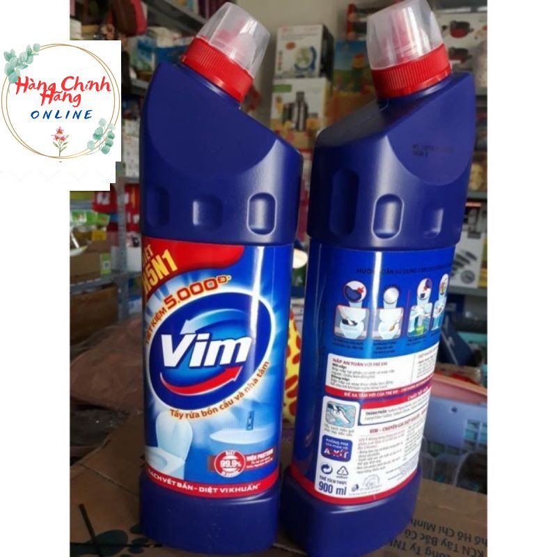 [HCM] Combo 2 Chai Nước tẩy bồn cầu VIM/ GIFT 900ml - Xanh biển Bất khả chiến bại, Siêu sạch