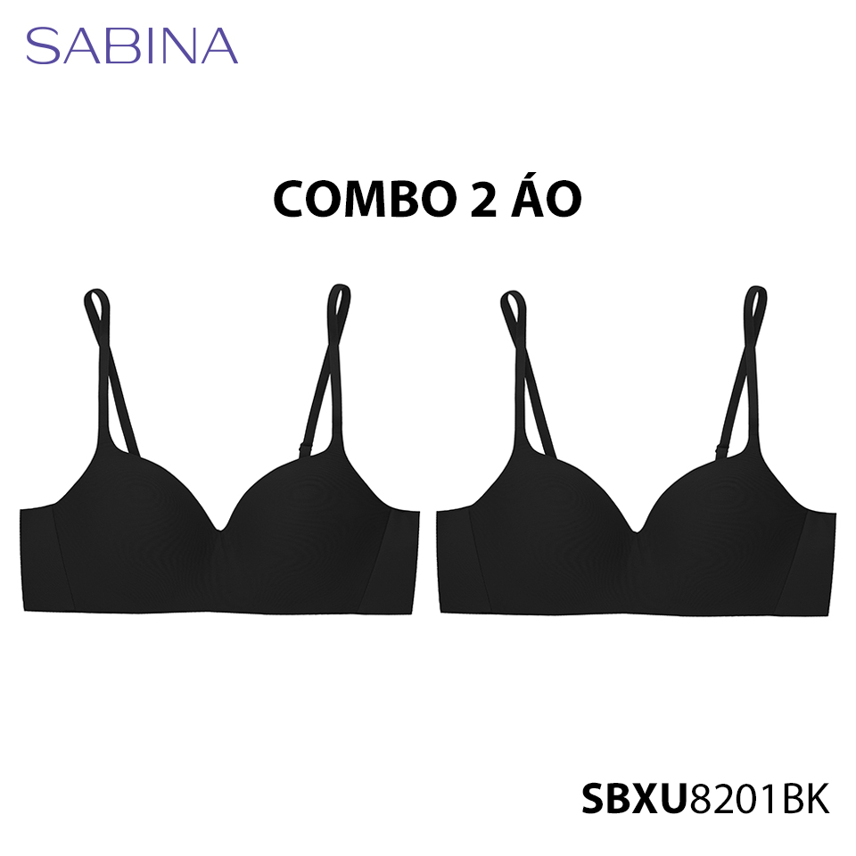 Combo 2 áo lót không gọng không viền may mút đệm mỏng màu trơn thời trang pretty perfect by sabina sbxu8201