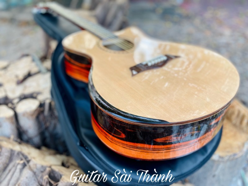 (Miễn Phí Ship) Đàn Guitar Acoustic Solid Top vát hông gỗ nhập khẩu cao cấp Eboni A1 Mã ST-X4
