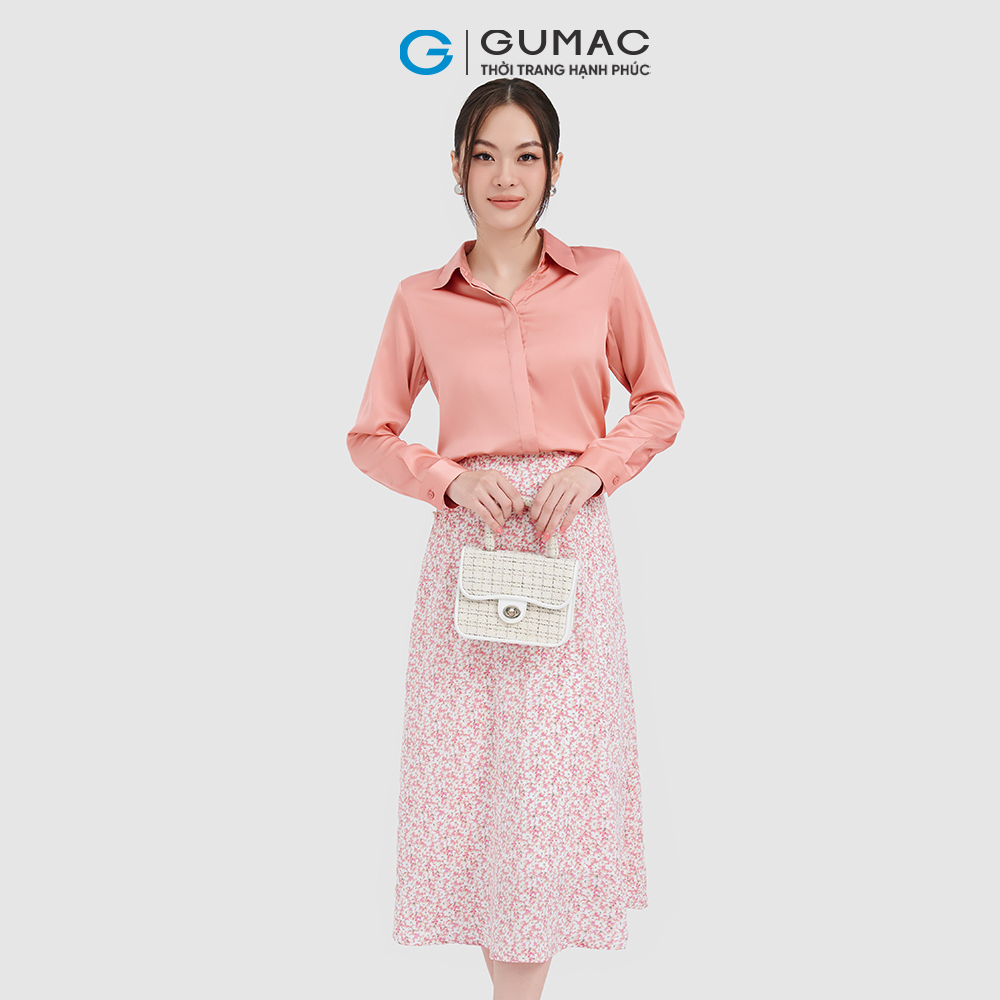 Áo sơ mi nẹp che thời trang GUMAC AC10041