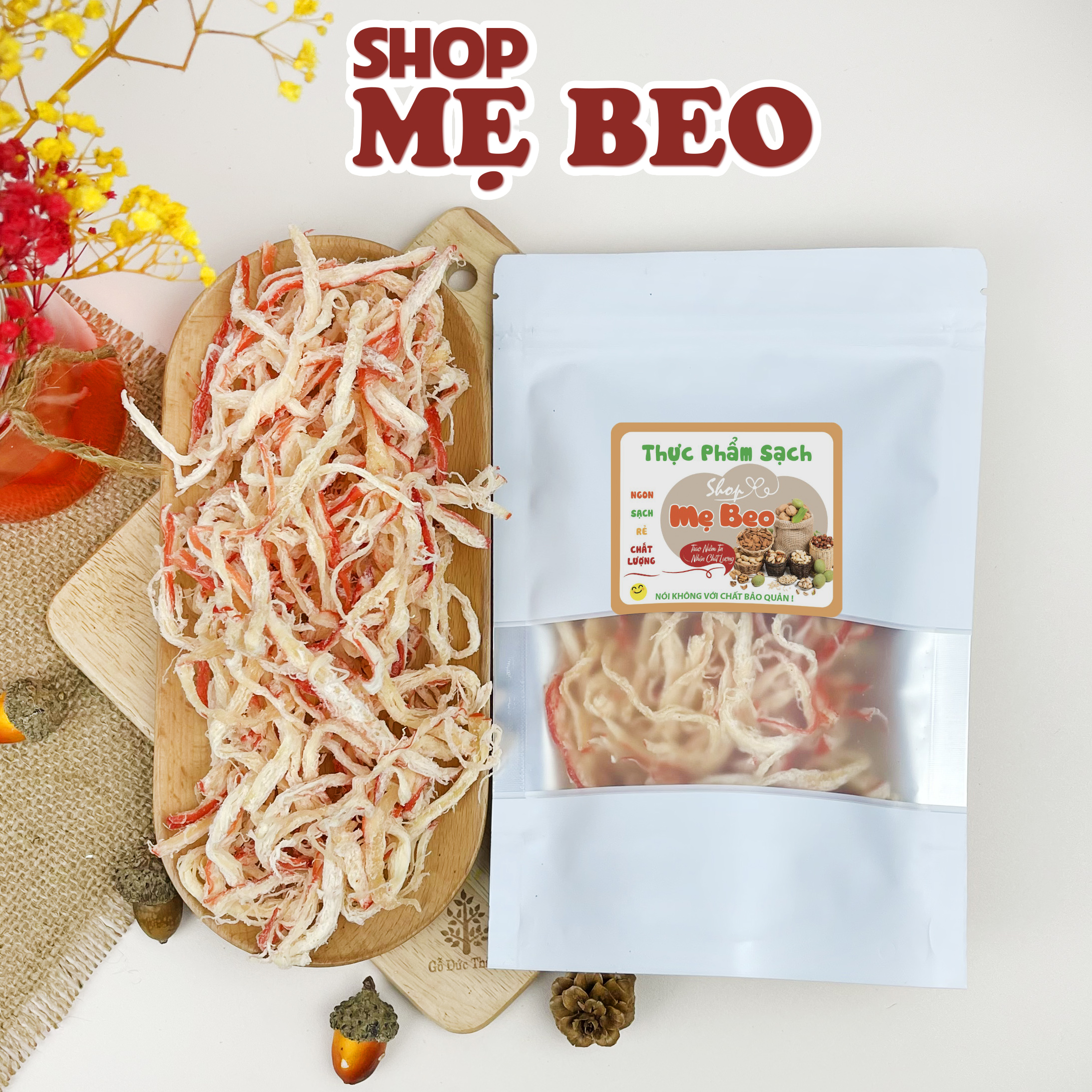 Mực Hấp Nước Dừa Xé Sợi SHOP MẸ BEO