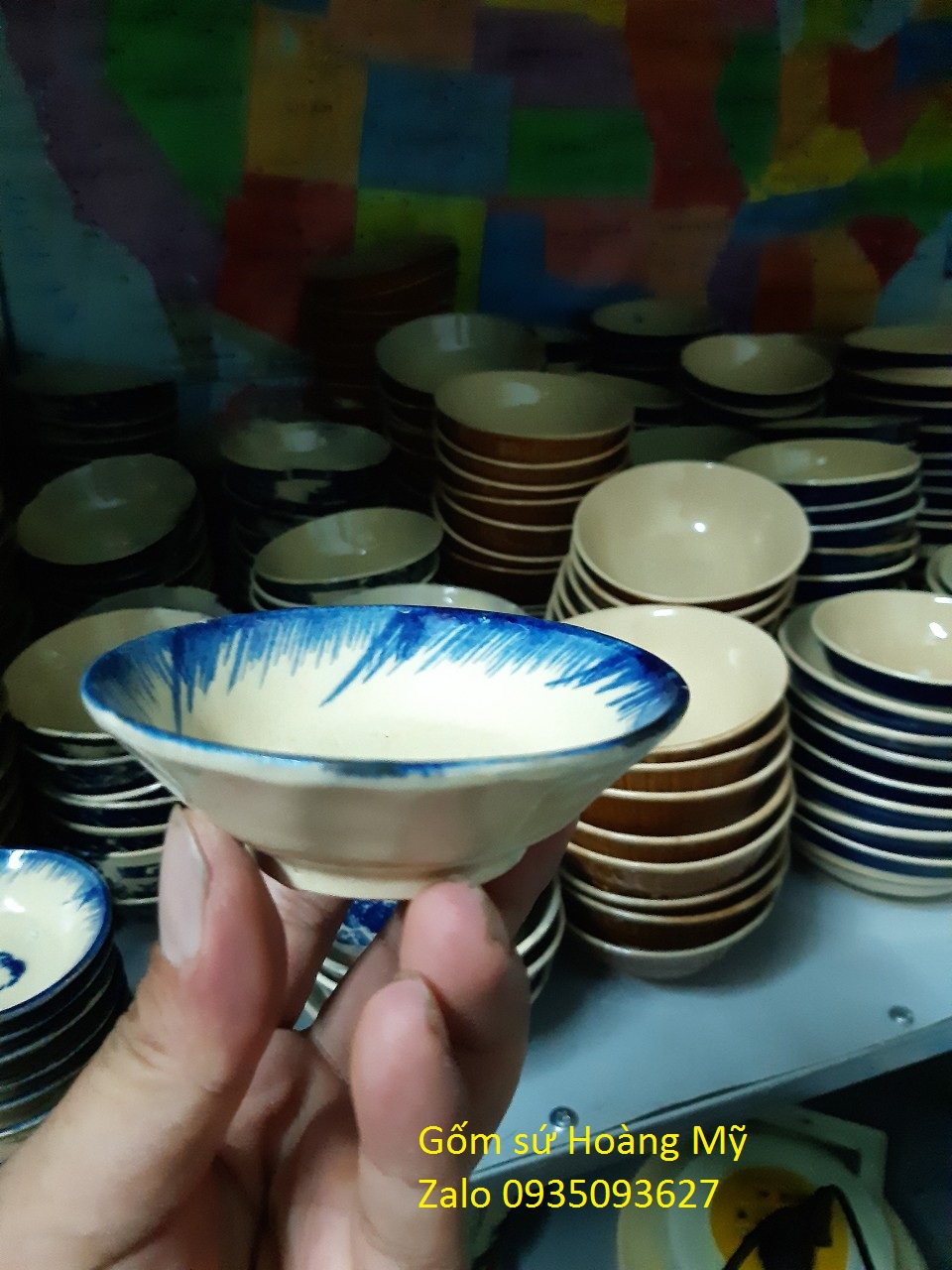 Chén nước chấm hoa mai, bánh bèo 30 cái ( chén lán )