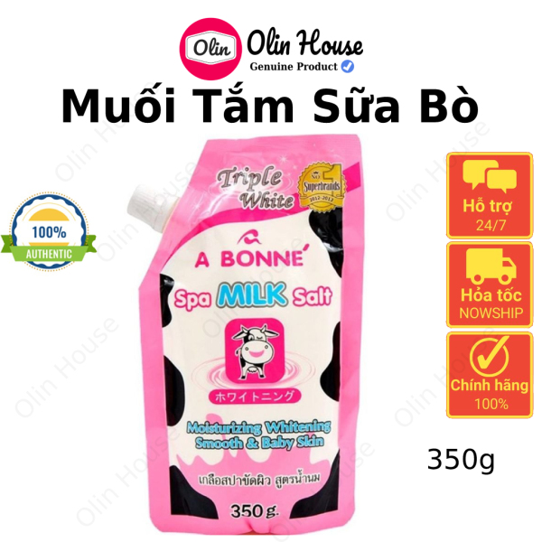 Muối Tắm Sữa Bò 350g - Tẩy Tế Bào Chết - Tẩy da chết Body A Bonne Spa Milk Salt Thái Lan - Olin House