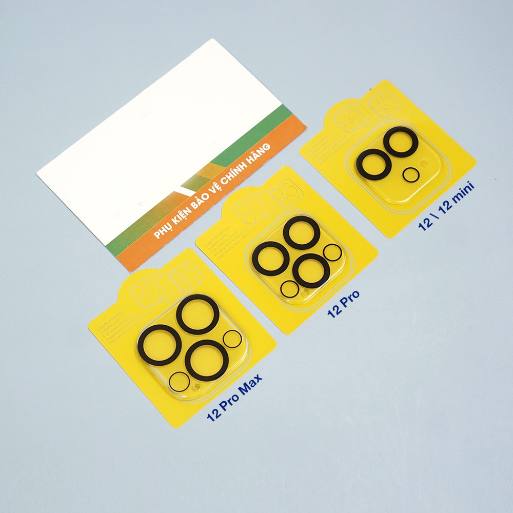 Dán camera Iphone 12 Pro Max / 14 Pro Max / 15 Pro Max / 15 Plus full cụm camera độ cứng 9H chống trầy xước, va đập - Dán bảo vệ camera iphone 12 Pro Max - Dán Bảo Vệ Ống Kính iPhone 12 Pro Max
